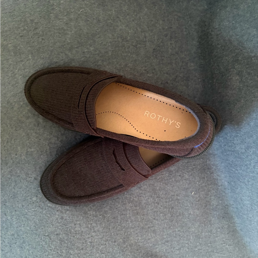 Rothy's Black Knit Penny Loafers